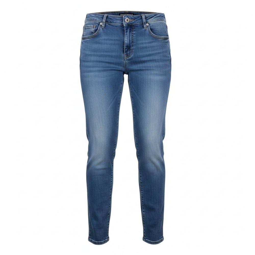 Gerry Weber Collection Women Medium Wash Straight Leg Jeans Ankle Zip Size 12/42